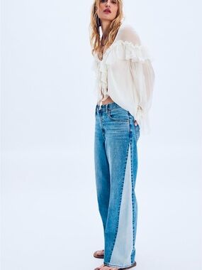 Free People: Levi’s Baggy Dad Pieced Jeans Sz 32 EUC